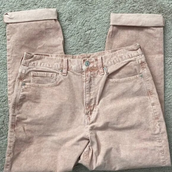 American Eagle Women's Super Stretch Corduroy Pants Size 8 Salmon Peach Pink - Picture 2 of 4